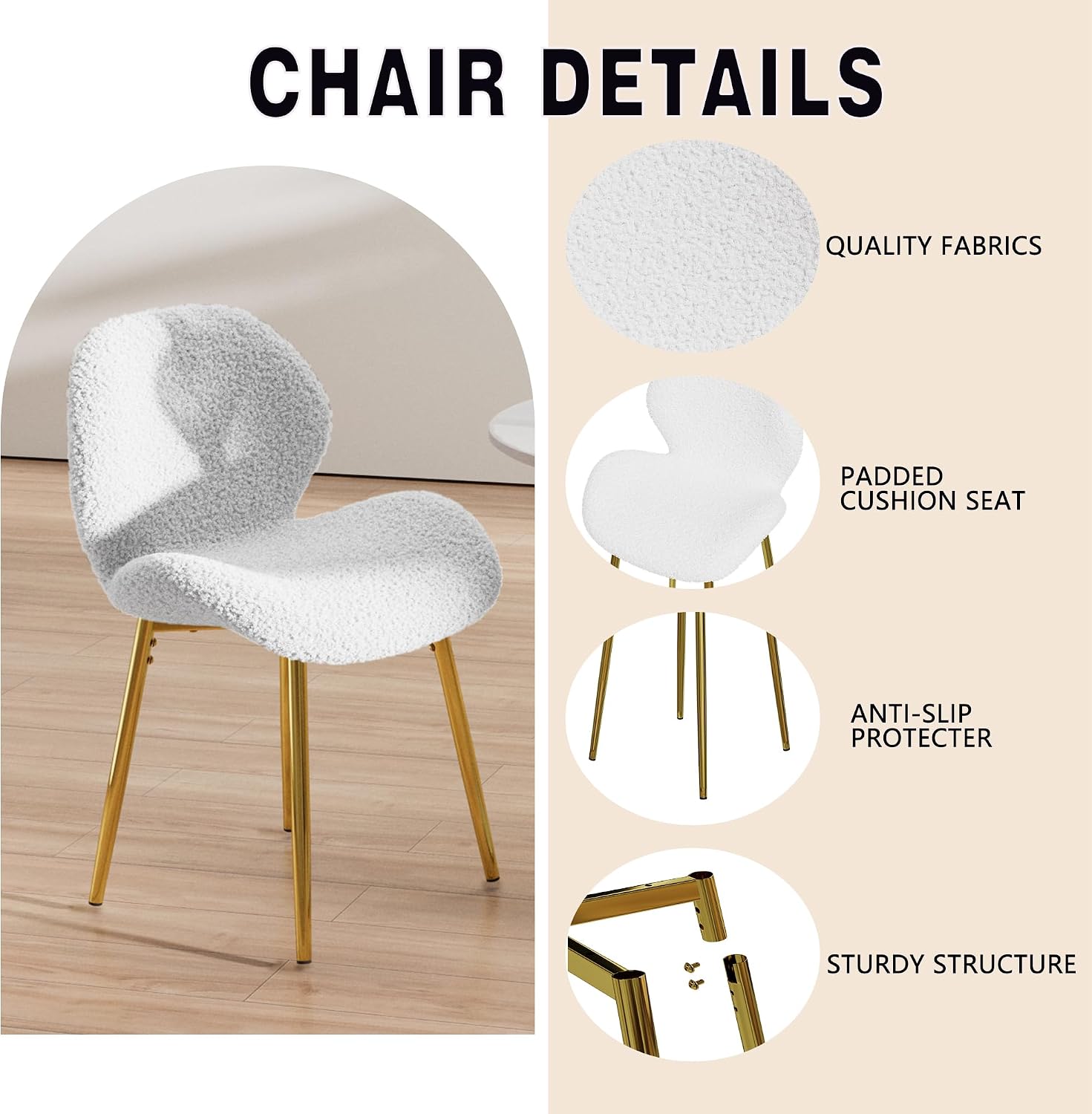 Round Dining Table Set, 31.5'' Modern Dining Table Set for 2, Dining Room Round Table and Chairs Set, 3 Piece Kitchen Table and Chairs Set for Kitchen Dining Room, Office, Coffee Shop