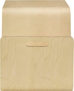 Euro Style Anise End Table | Mid-Century Modern Bentwood Style | Sofa-Side Table for Living Room, Lounge, Bedroom, Nursery, Waiting Areas or Office with Built-in Magazine Storage | Natural Veneer