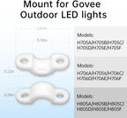 Mount for Govee Outdoor LED Lights (Non-Pro Version) & Brackets Kit for H705A/H706A/H805A, Wall Holder, Rope Light Clips, Replacement Parts, Waterproof, Eaves/Soffit Mount - Universal LED Accessories