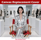 STAY GENT Director's Chair Canvas Replacement Kit 21" L x 8" W - 21" L x 16.5" W Replacement Canvas Durable Cotton Canvas Seat & Back Covers for Home,Model Artist,Makeup,Show Dressing Room, 1 Set Red