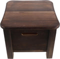 Ottoman with Storage - Wooden Storage Stool with Basket - Rounded Edges Footrest Bench for Toys - Space Saving for Living Room, Playroom, Classroom