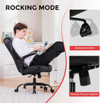 GTPLAYER Office Computer Gaming Chair Ergonomic Desk Chair for Adults with Lumbar Support Flip-Up Arms Adjustable Height Swivel Wheels PU Leather Executive Design for Short People Use, Gray