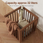 Solid Wood Cactus Coat Rack with 6 Hooks and Storage Basket, Walnut | Coat rack freestanding With 6 L-Shaped Hook,Decorative and Functional coat tree for entryway, hallway, bedroom, living room
