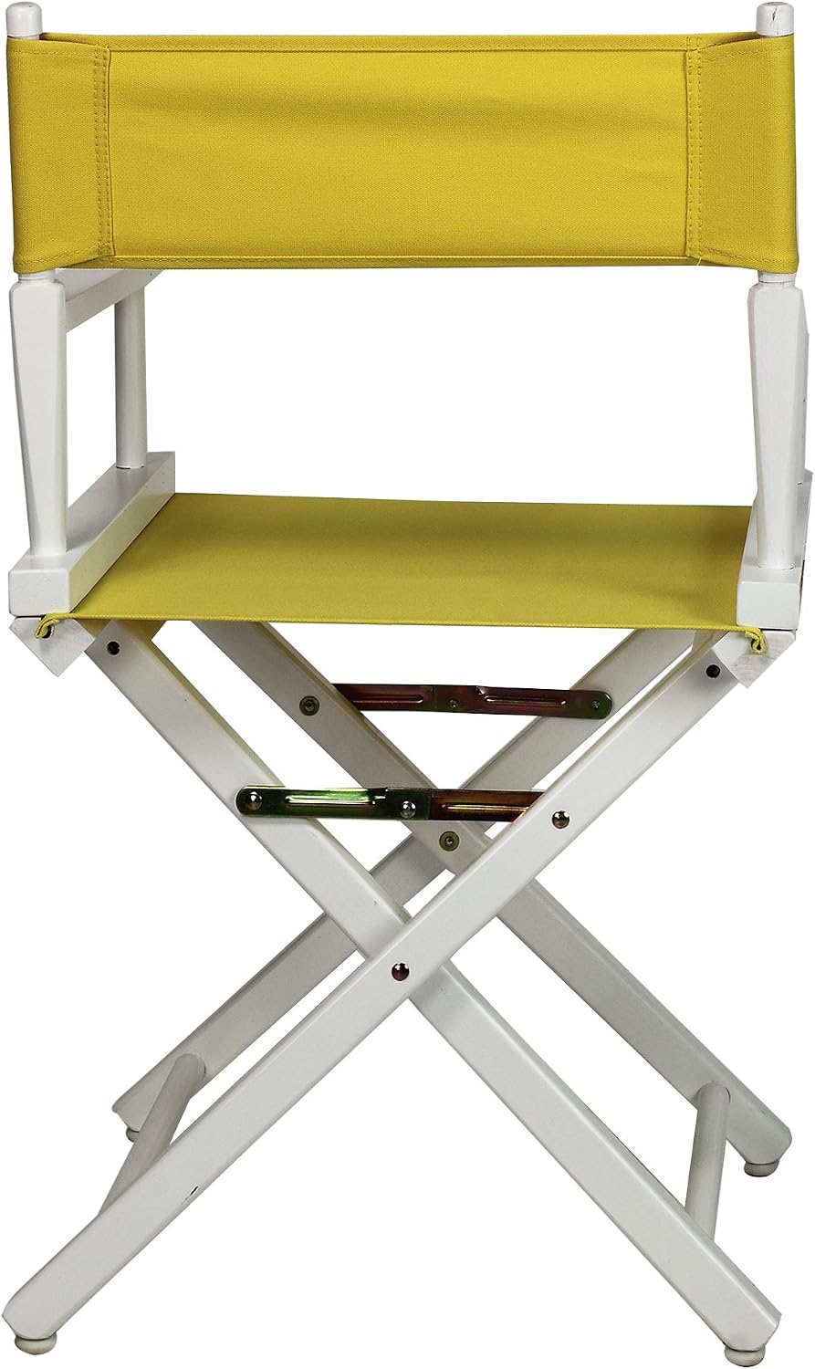 Casual Home 18" Director's Chair White Frame with Yellow Canvas