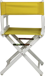 Casual Home 18" Director's Chair White Frame with Yellow Canvas