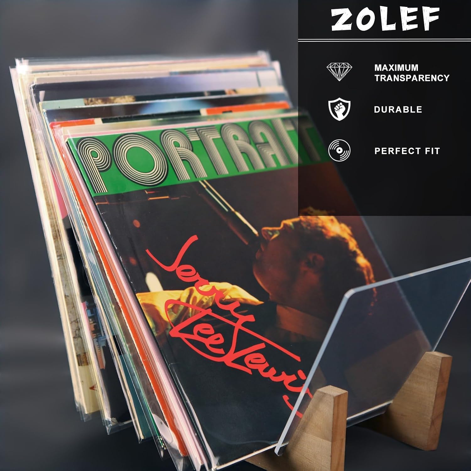 100 12" anti static Vinyl Record Sleeves Combo Pack (50x 3mil Outer & 50x Inner Round Bottom), vinyl protective Crystal Clear Fit for Single & Double Lp Album Collection
