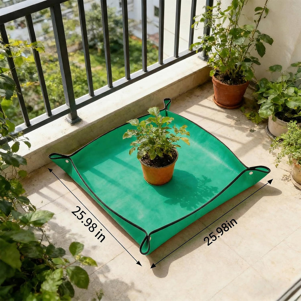 Repotting Mat for House Plants, Waterproof Portable Potting Mat Gardening Tray, Flower and Plant Care Transplanting and Potting Soil Mess Control
