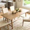 CIMOTA 69" Dining Table for 4-6, Wood Kitchen Table with Solid Wood Legs, Modern Farmhouse Dining Furniture for Dining Room, Living Room & Home Office, Natural Finish