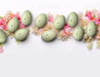 SiliFine 16 Pcs Easter Speckled Eggs 2.4 in Plastic Speckled Eggs Bowl and Vase Filler for DIY Spring Displays and Easter Decorations Vase Decorating (Cyan)