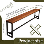 Bar Height Table Long Bar Table Solid Wood Farmhouse Bar Table Industrial Long Bar Height Table for Kitchen Coffee Shop, No Stool(71" L x 15.7" W x 41.3" H)