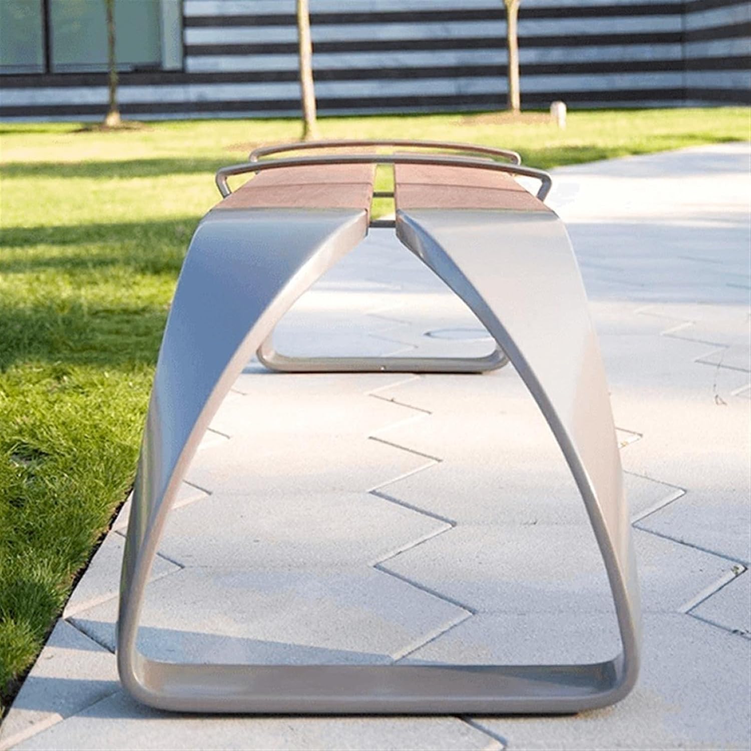 Garden Modern Outdoor Park Benches, Stainless Steel Garden Benches, Outdoor Furniture Lawn, Courtyard, Terrace Leisure Chairs Seat(XL)