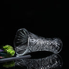 kanpura Clear Crystal Vase, Glass Flower Vase Thickening Design Suitable for Home Christmas Centerpieces Decor, Mothers Gift,9.2'' Tall(1 Piece)