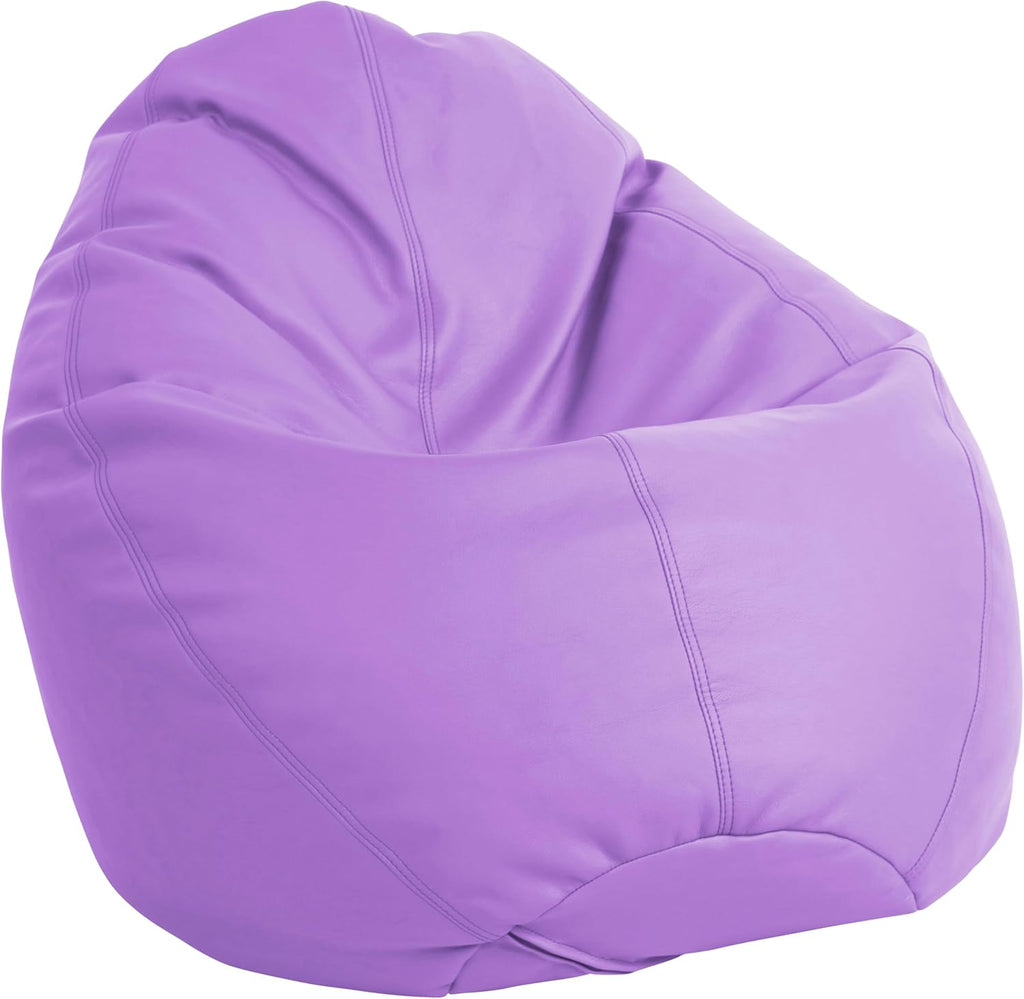 FDP SoftScape Dew Drop Bean Bag Chair with Supportive High-Back Design, For Kids, Teens and Adults, Alternative Seating for Dorms, Schools, Libraries, Daycares or Home - Lavender