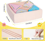 Tangram Puzzles Modular Kids Play Couch Building Fort, Children Explorer Sofa with Ball Pit, Kids playroom Convertible Furniture for Inspiring Child Creativity, Made Entirely of Sponge (Pink Series)