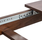 71"-106" Transformer Extendable Dining Table for 4-12 People, Space-Saving Extra Long Transformer Table with Extension Leaves Holder, Walnut
