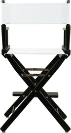 Casual Home 24" Director's Chair Black Frame-with White Canvas, Counter Height