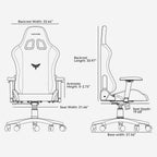 Gaming Chair, Black Ergonomic Computer Chair for Adults, Big and Tall Gamer Chair with Memory Foam Headrest, 4D Adjustable Armrests, Fabric Reclining High-Back for Home Office and Gaming