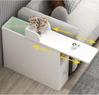 Side Tables Living Room Small Side Table Sofa Sideboard Cabinet Sandwich Narrow Gap Next to Light Luxury Corner Bedside Coffee(25x90x55cm)
