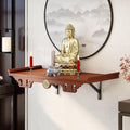 Altar Table, Shrine Wall-Mounted, Personal Shrine Meditation Table, Buddha Altar Shelf Wood Furniture, Home Decor, Used to Place Photos, Souvenirs
