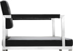 TOV Furniture Director Stainless Steel Counter Stool, Black