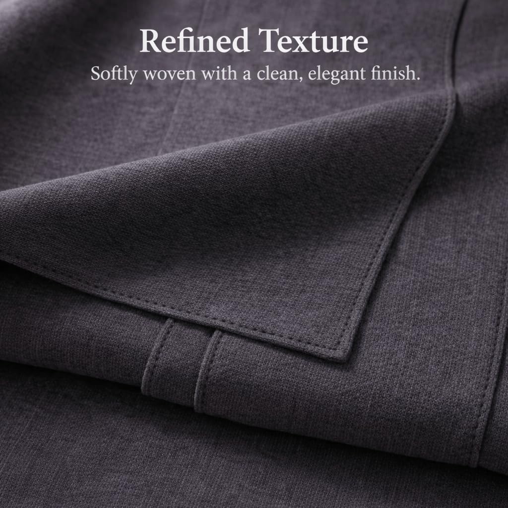 Solid Bed Runner with 2 Matching Pillow Covers,Decorative Bed Scarf for Foot of Bed,Bedroom Hotel Bedding Set,Charcoal Gray,Queen