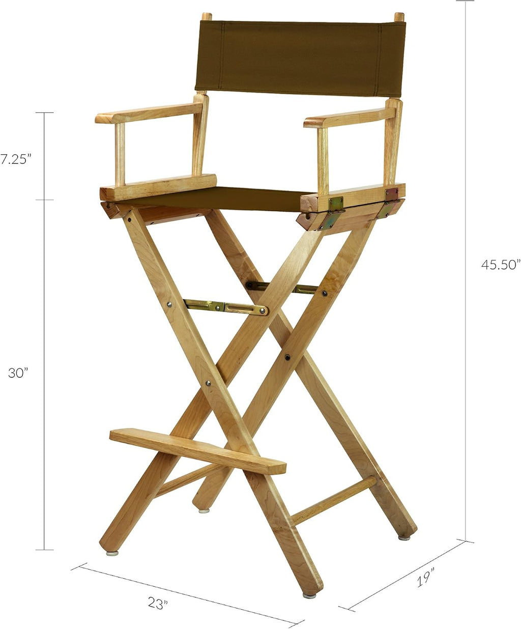 Casual Home 230-05/021-45 Director Chair 30" - Bar Height Honey OakFrame/Brown Canvas