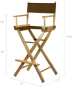 Casual Home 230-05/021-45 Director Chair 30" - Bar Height Honey OakFrame/Brown Canvas