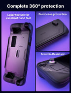 JSAUX ModCase for Steam Deck/Steam Deck OLED, PC0104 Modular Valve Steam Deck Case Include Protective Case, Face Cover, Cooling Fan, Metal Bracket and Strap - Cooler Set