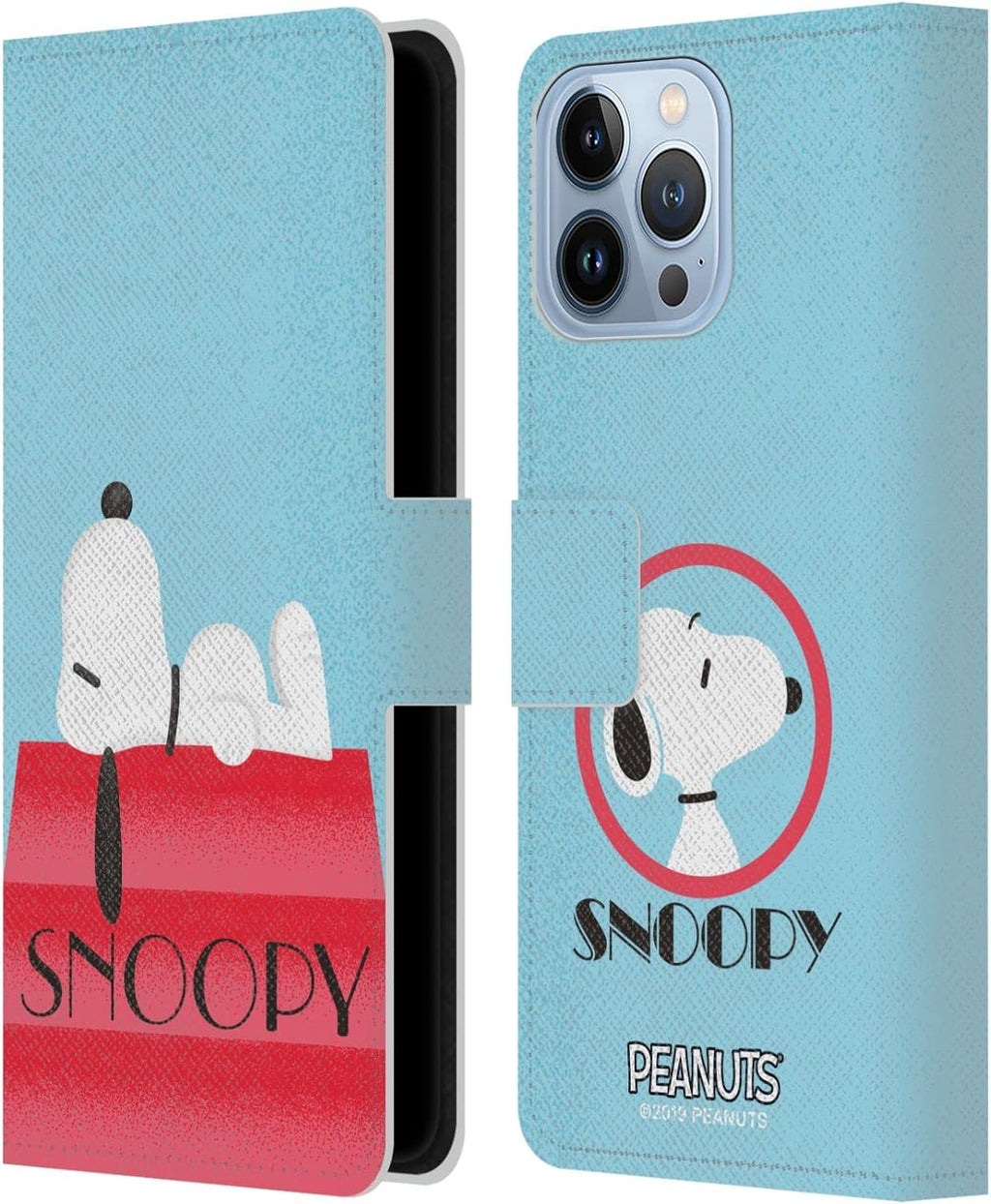 Head Case Designs Officially Licensed Peanuts House Snoopy Deco Dreams Leather Book Wallet Case Cover Compatible with Apple iPhone 13 Pro Max