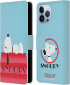Head Case Designs Officially Licensed Peanuts House Snoopy Deco Dreams Leather Book Wallet Case Cover Compatible with Apple iPhone 13 Pro Max