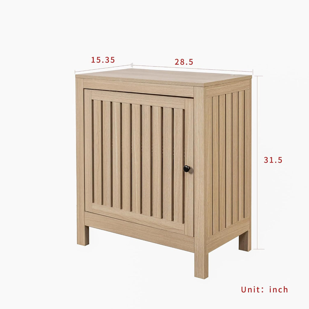 Buffet Cabinet with Storage,28.5" Farmhouse Sideboard Coffee Bar Cabinet,Modern Wood Kitchen Accent Cabinet Console Table with Door and Adjustable Shelf for Dining Room and Living Room,Natural