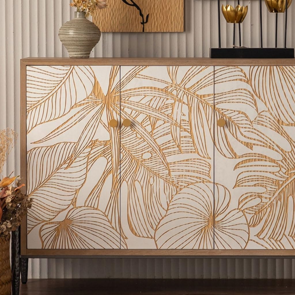Entryway Cabinet Retro Carved Living Room Decoration Porch Cabinet Home Fashion Dining Sideboard Kitchen Storage Cabinet Sideboard Storage Cabinet