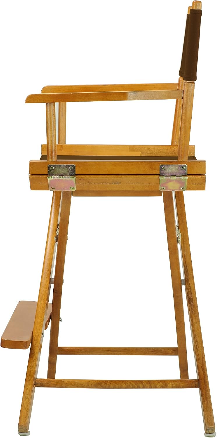 Casual Home 220-05/021-45 Director Chair 24" - Counter Height Honey OakFrame/Brown Canvas