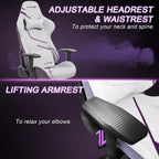 KARNOX Gaming Chair Ergonomic Computer Chair Lumbar Support Office Chair Adjustable Big Tall Reclining Desk PC Chair with Armrest and Headrest for Adults Comfortable Racing Chair (Purple)