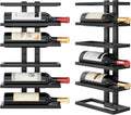Hoctieon 6 Tier Wall Mount Wine Rack, Wall Racks for Wine Bottles Display and Storage, Hanging Bottle Organizer for Living Room, Dining Room, Wine Cellar, Bar, Black