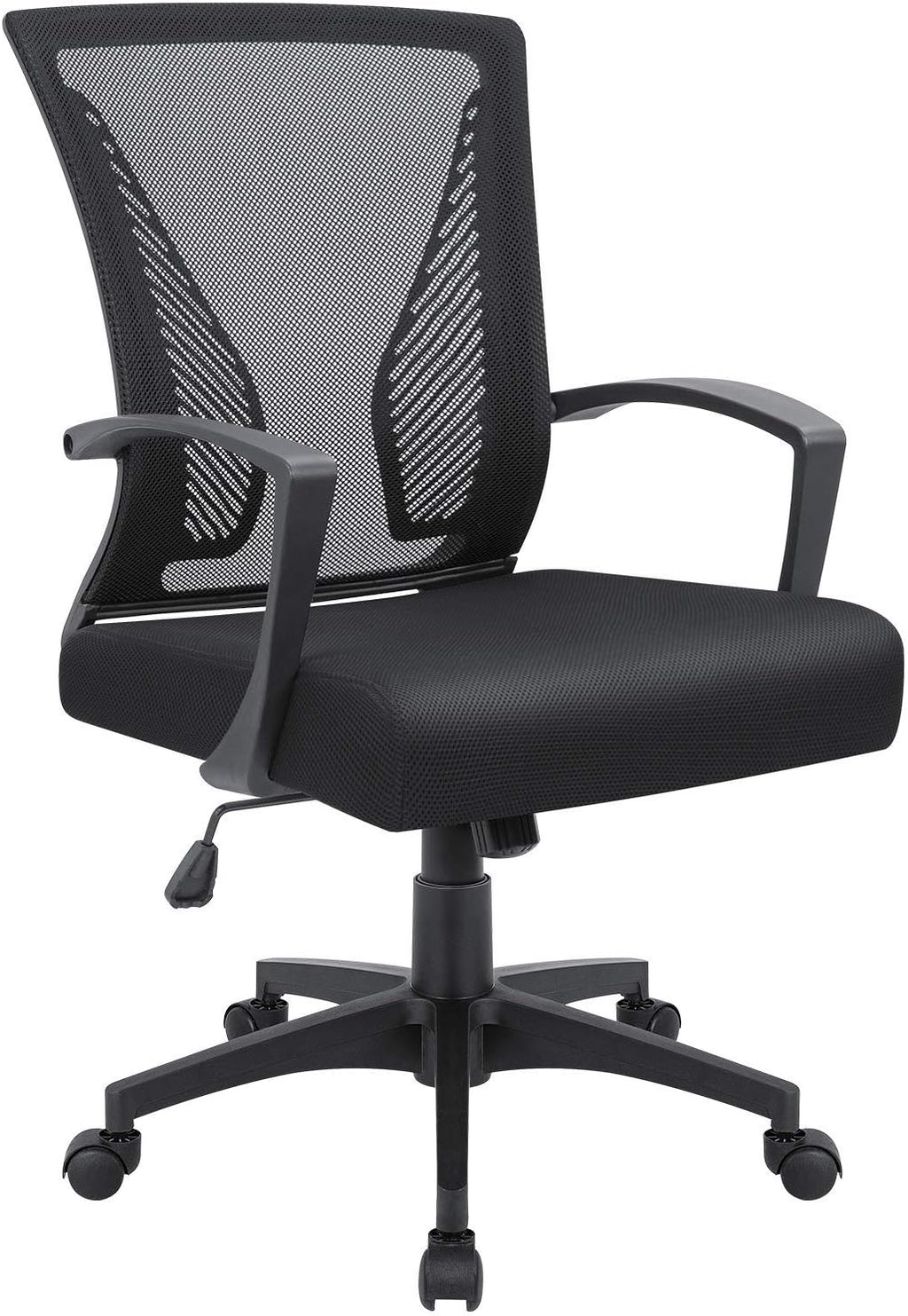 VICTONE Home Office Desk Chair Task Mid Back Mesh Office Chair Ergonomic Swivel Lumbar Support Desk Computer Chair (Black)