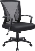 VICTONE Home Office Desk Chair Task Mid Back Mesh Office Chair Ergonomic Swivel Lumbar Support Desk Computer Chair (Black)