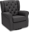 Delta Children Emma Nursery Glider Swivel Rocker Chair- Greenguard Gold Certified, Charcoal