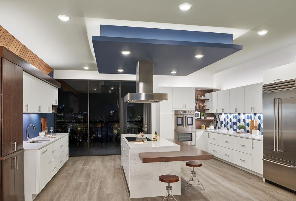 Kichler 4U Series 22" 120V LED Under Cabinet Light in White, 3000K, (22" L x 4.5" W x 1"H), 4U30K22WHT
