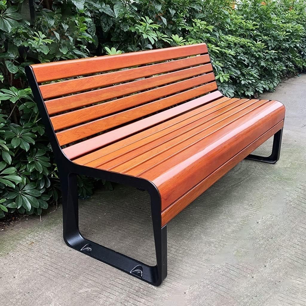 Patio Benches for Outdoors Nordic Outdoor Park Bench with Backrest Metal Square Garden Viewing Seat Beach Chair Shopping Mall Rest Garden Benches for Outdoors