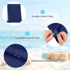 M METERXITY Beach Sling Chair Replacement Canvas, 16x44.5 Inch Folding Lounge Chair Fabric for Beach/Sunbathing/Courtyard/Garden, Outdoor Furniture Cloth [Dark Blue, Only Replacement]