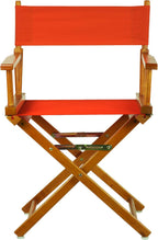 Casual Home 18" Director's Chair Honey Oak Frame with Orange Canvas