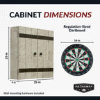 Hathaway Drifter Solid Wood Dartboard & Cabinet Set