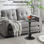 Pedestal Metal Round Side Table, Sofa Table, Small TV Tray Table for The Sofa in The Living Room and Bedroom, Bed, Chair, Mini Coffee Table, Headboard Table, 20.47 (H) *13.77 (W)