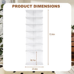 Rotating Shoe Rack Tower, Spinning Shoe Rack, Free Standing 360° Revolving Shoe Organizer, High Bottom Design Shoe Tower Spinning Storage Lazy Susany (7-Tier)