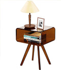 Acrylic Side Table, Acrylic Nightstand Bedside Table for Bedroom (Dark Brown, 16.1'' x 11.8'' x 19.7'')