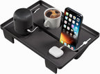 JOYMOOP Clip-On Bedside Shelf for Bunk Beds, Dorm Room Essentials, Bedside Caddy, No-Tool Install Bed Side Table Storage for Loft, Platform Beds, Nightstand Caddy for Phone, Glasses, Book, Black