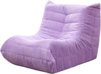 Hobestluk Large Bean Bag Chair for Teens Beanbag Couch with Spacious Design | Toddler Bean Bag Chair, Memory Foam Filler, Corduroy Cover, Ergonomic Design, For Reading, Gaming, Lounging, Large, Purple