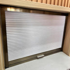 Retractable Serving Window Door with Handle - Easy Install Cellular Pass Through Hatch for Camper, Hotel, Dining Room, Patio, Terrace - Custom Size 45x100 cm