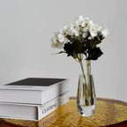 Kitcom Small Flower/Bud Crystal Vase Decorative Vases for Home or Wedding, Outline Dimensions W2.4''xH4.7'', Clear with Gift Box